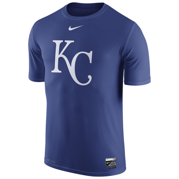 MLB Men Kansas City Royals Nike Authentic Collection Legend Logo 1.5 Performance TShirt  Royal